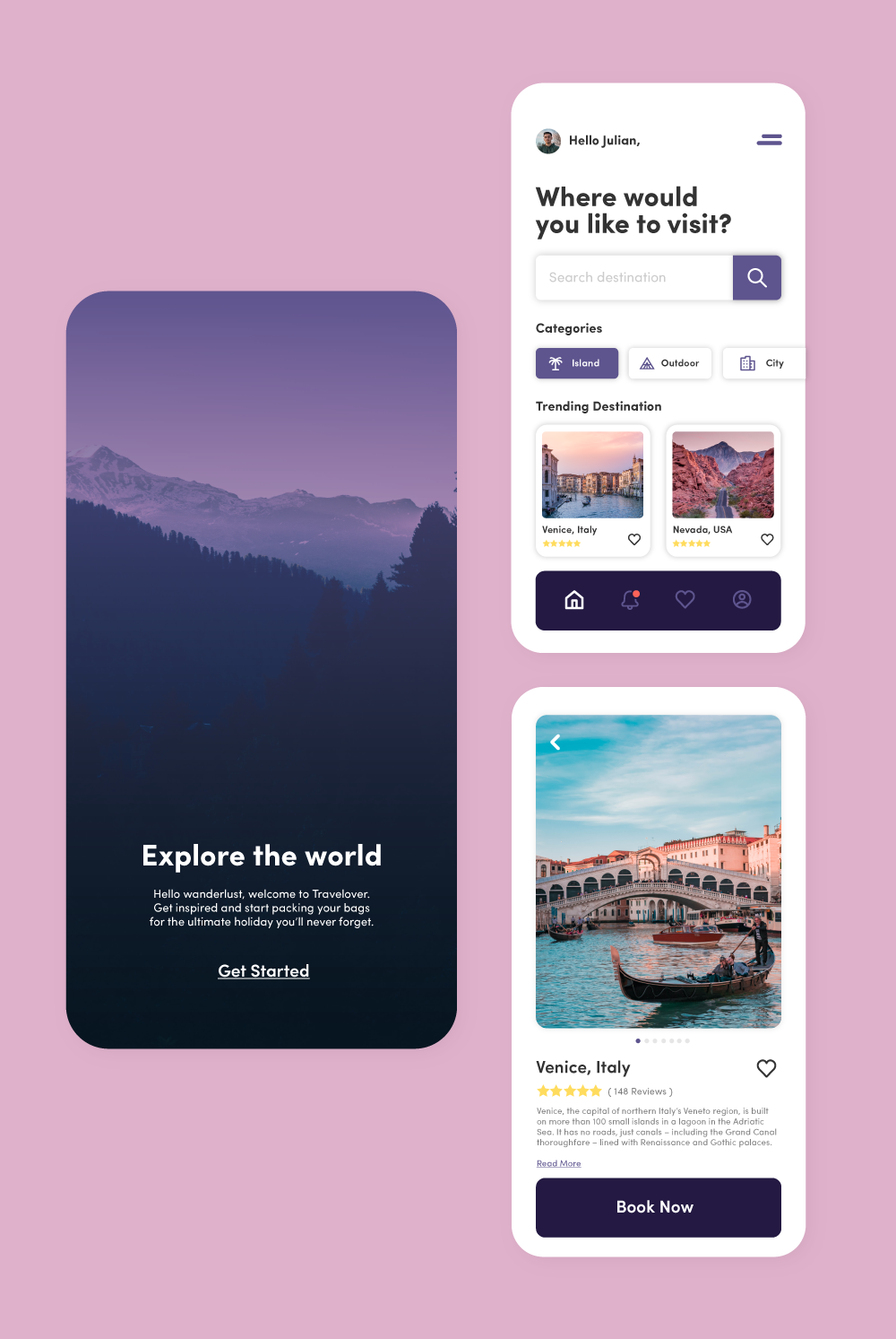 Travel Mobile Application Design - Emily Design